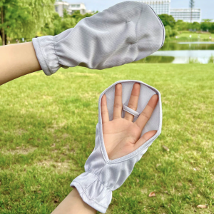 薄款冰絲冰袖手套女開車防曬袖寬鬆透氣護臂戶外馬蹄袖套