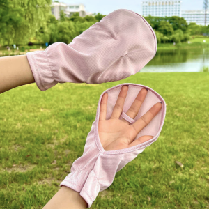 薄款冰絲冰袖手套女開車防曬袖寬鬆透氣護臂戶外馬蹄袖套