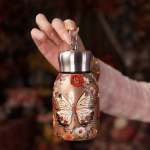 保溫輕奢不銹鋼316複古水杯內膽高顔值創意便攜小胖丁保溫杯戶外