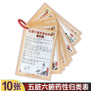 中醫十四經絡卡片人體學習穴位緩解圖經脈走嚮圖五臟六腑藥性歸類