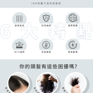 munichi 沐尼黑 國際電壓ion負離子溫控直髮梳(mmc qq2)